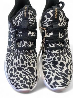 adidas Women’s Black & White Leopard Knit Running Shoes